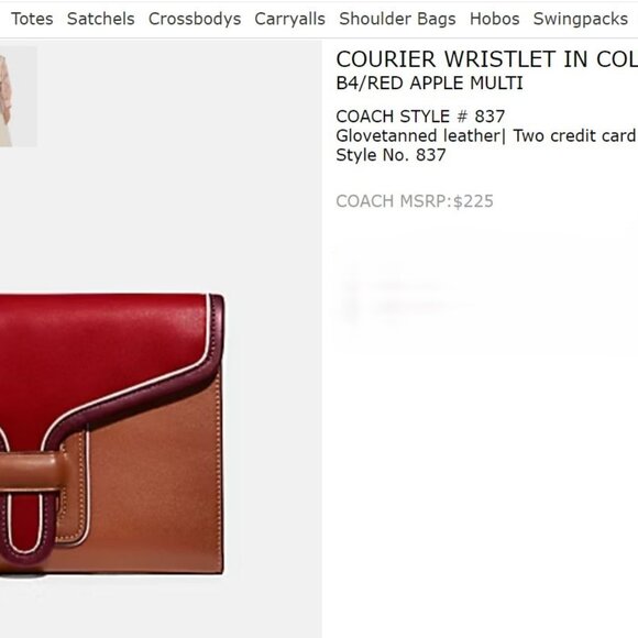 Coach Courier Wristlet 837 Colorblock Chalk Multi in EUC - Picture 13 of 13